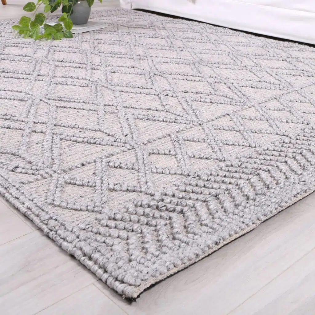 Himalaya Cobblestone Grey Wool Rug - Handwoven, Durable