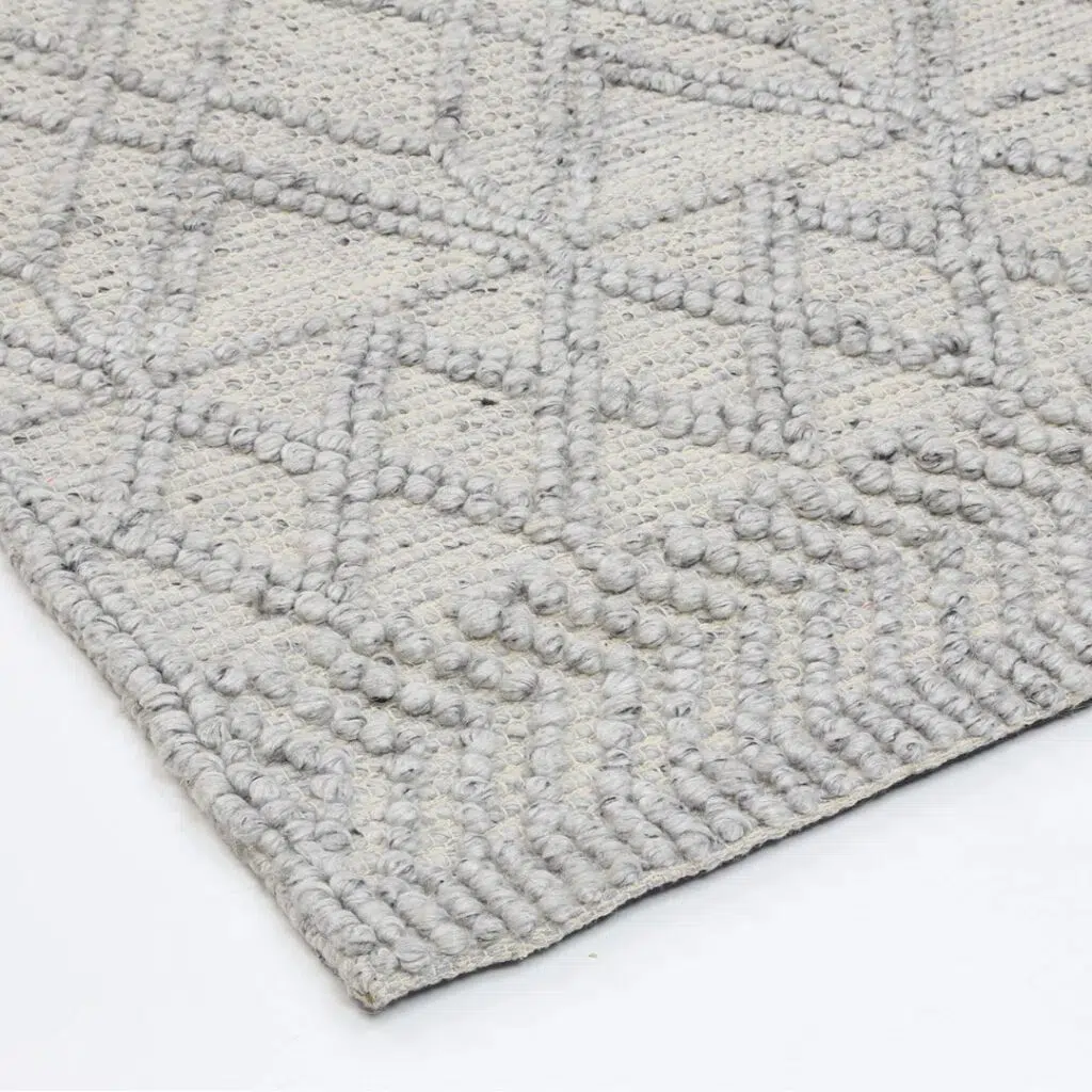 Himalaya Cobblestone Tribal Grey Wool Rug - Handwoven 70% Wool