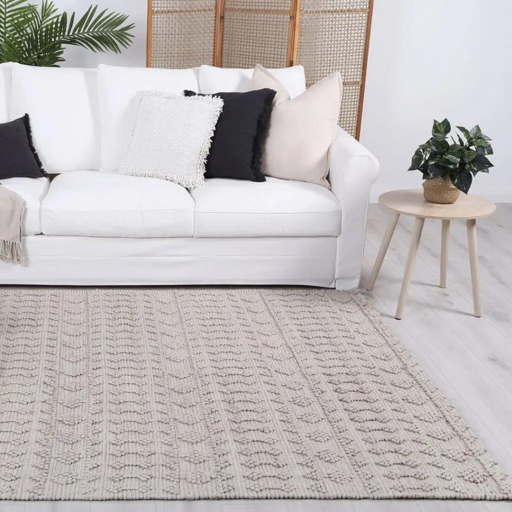 Himalaya Handcrafted Natural Wool Rug with Tribals