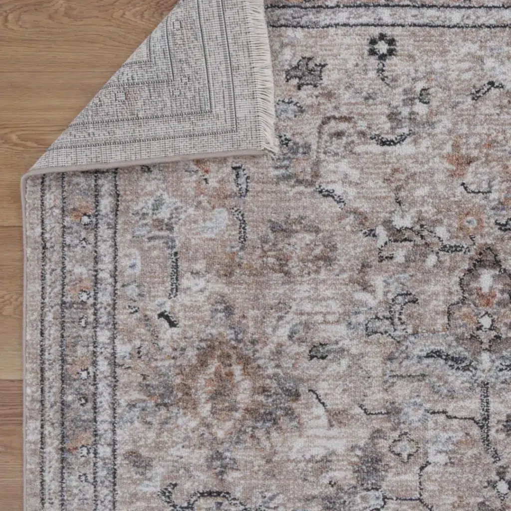 Baile Vintage Beige Rug - Classic Pattern for Living Room