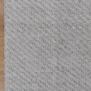 Basalt Grey Wool Textured Rug - Luxurious Durable Handcrafted Interior Design