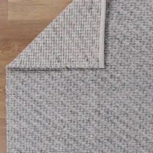 Basalt Grey Wool Textured Rug - Luxury Durable Handcrafted Interior Decor