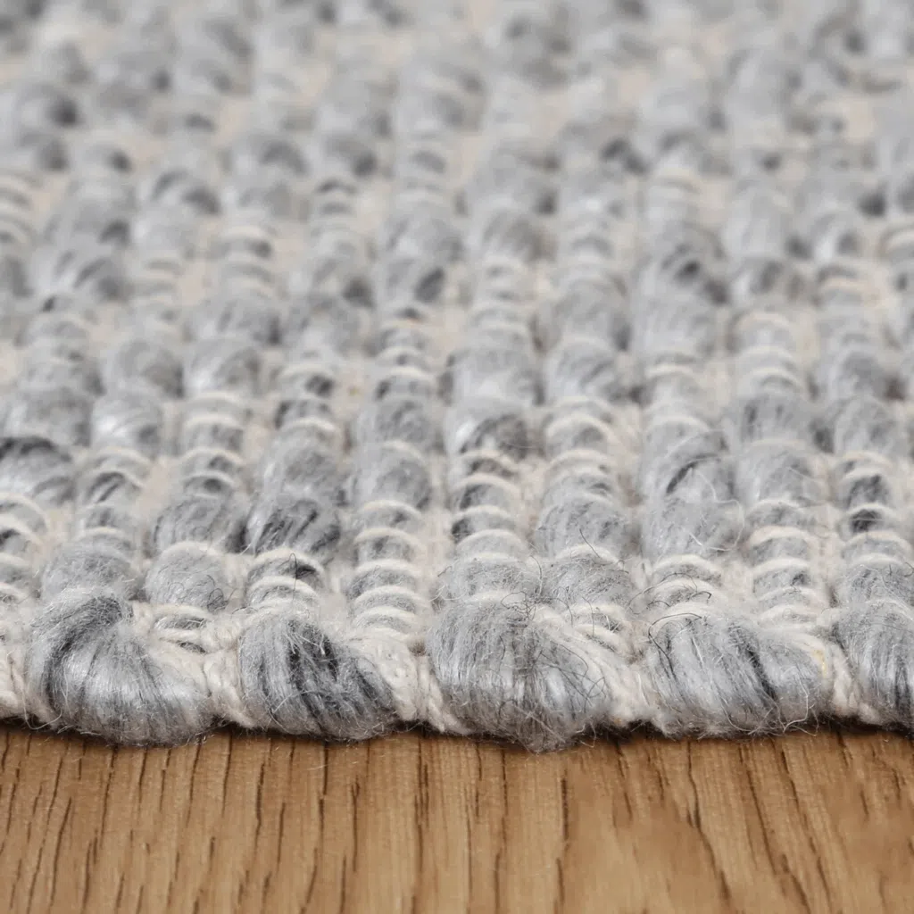 Basalt Grey Wool Textured Rug