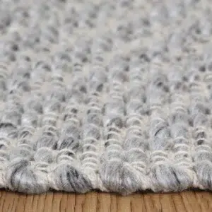 Basalt Grey Wool Textured Rug