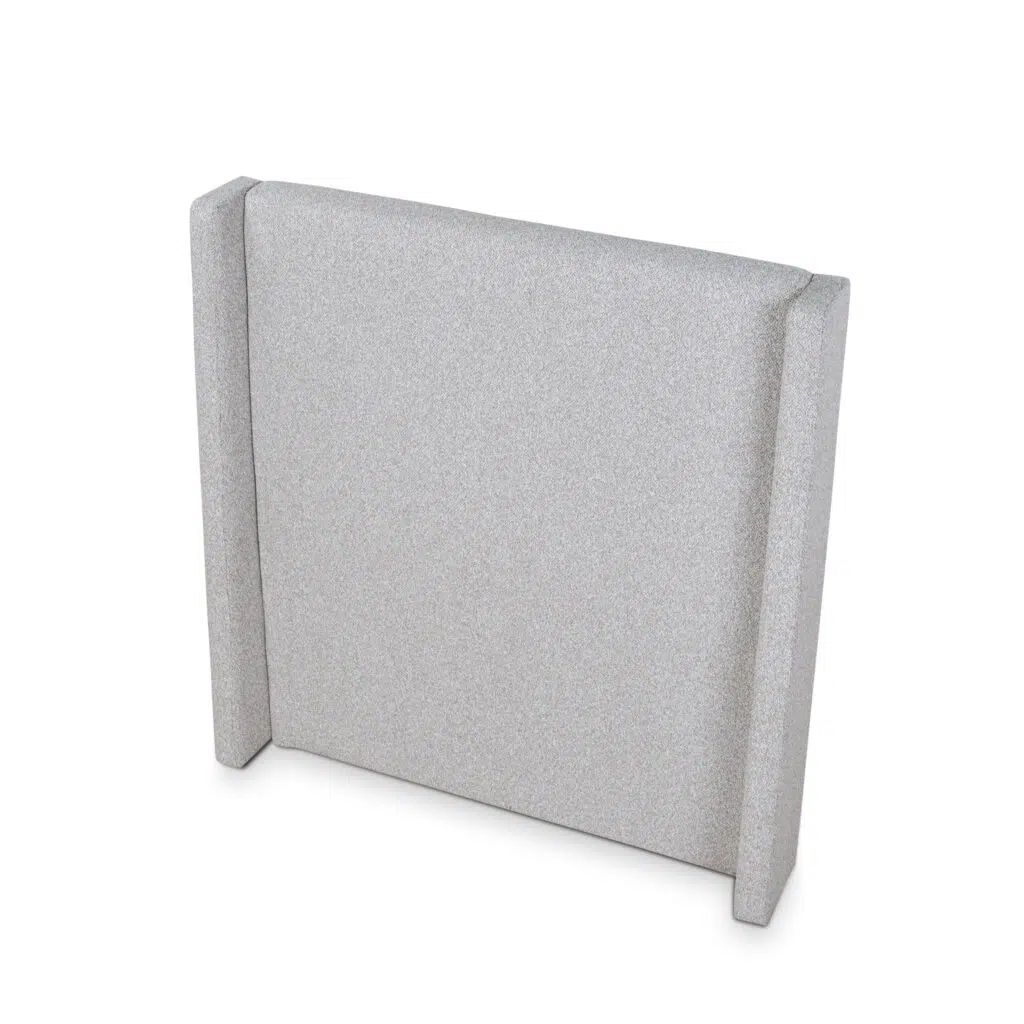 Nylar Single Bedhead Clay Grey Modern Sleek Padded Linen Design