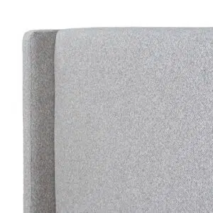 Nylar Single Bedhead Clay Grey Modern Minimalist with Padded Surface and Winged Edges