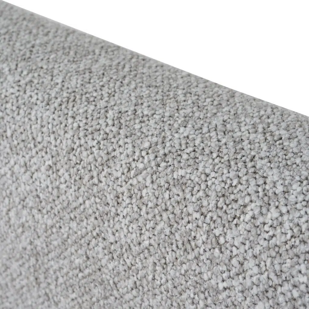 Modern Clay Grey Bedhead with padded linen fabric and subtle winged edges for timeless bedroom elegance.