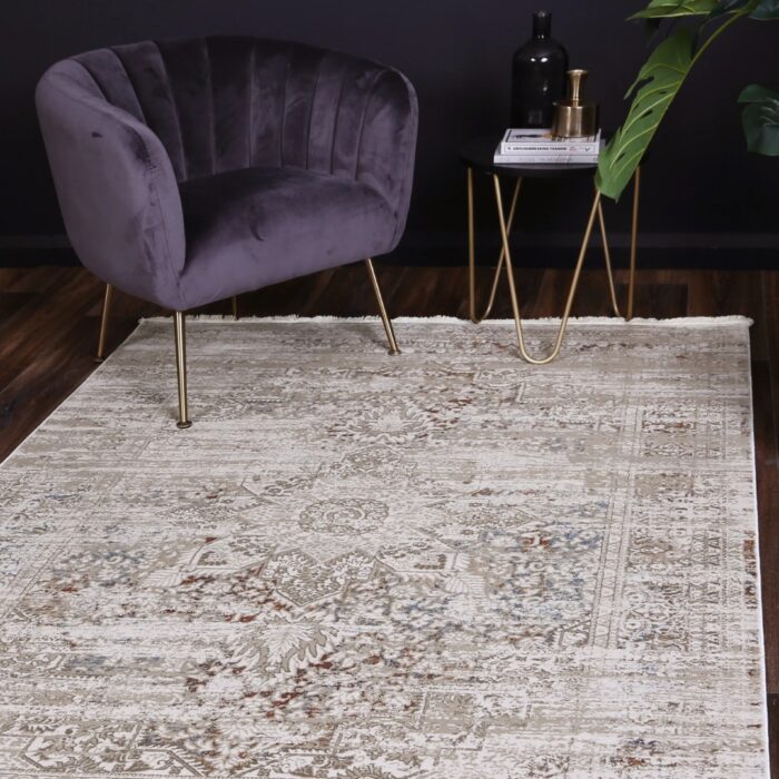 Bohemian Beige Multi-Color Rug for Modern Living