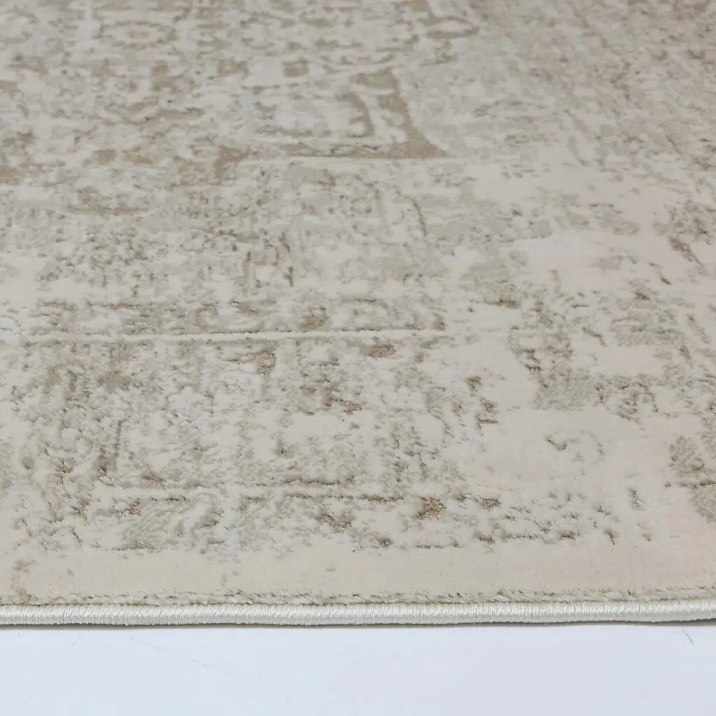 Bohemian Vintage Beige Rug with Durable Polypropylene Pile
