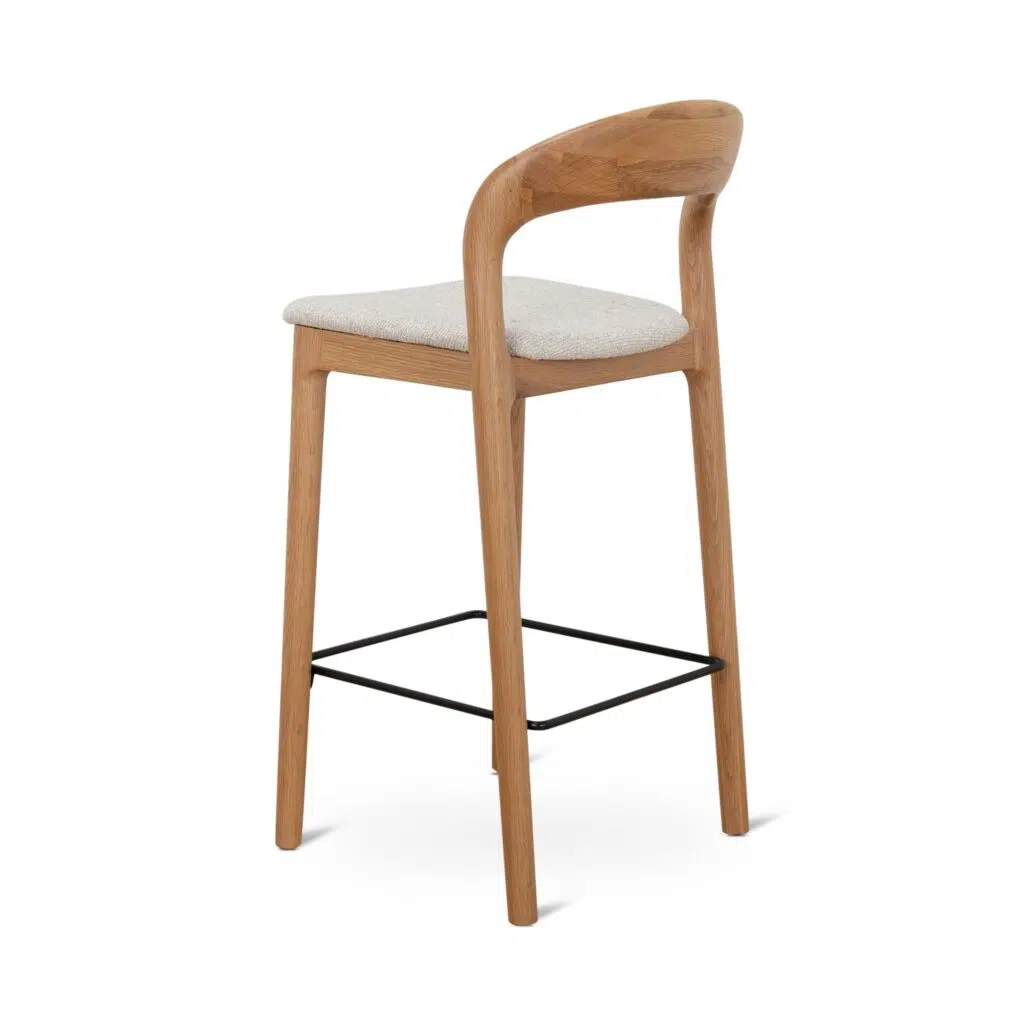 Jeyra 65cm Natural Bar Stool – Beige Modern Elegance