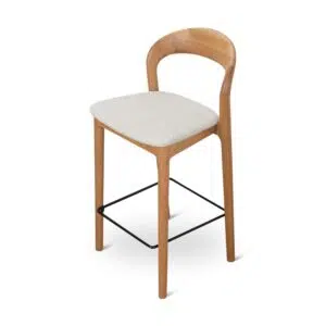 Jeyra 65cm Natural Bar Stool – Beige Set of 2 | Ergonomic & Durable