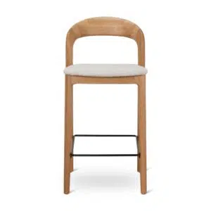 Jeyra 65cm Beige Bar Stool Set of 2 – Modern Ergonomic Stools for Contemporary Kitchens