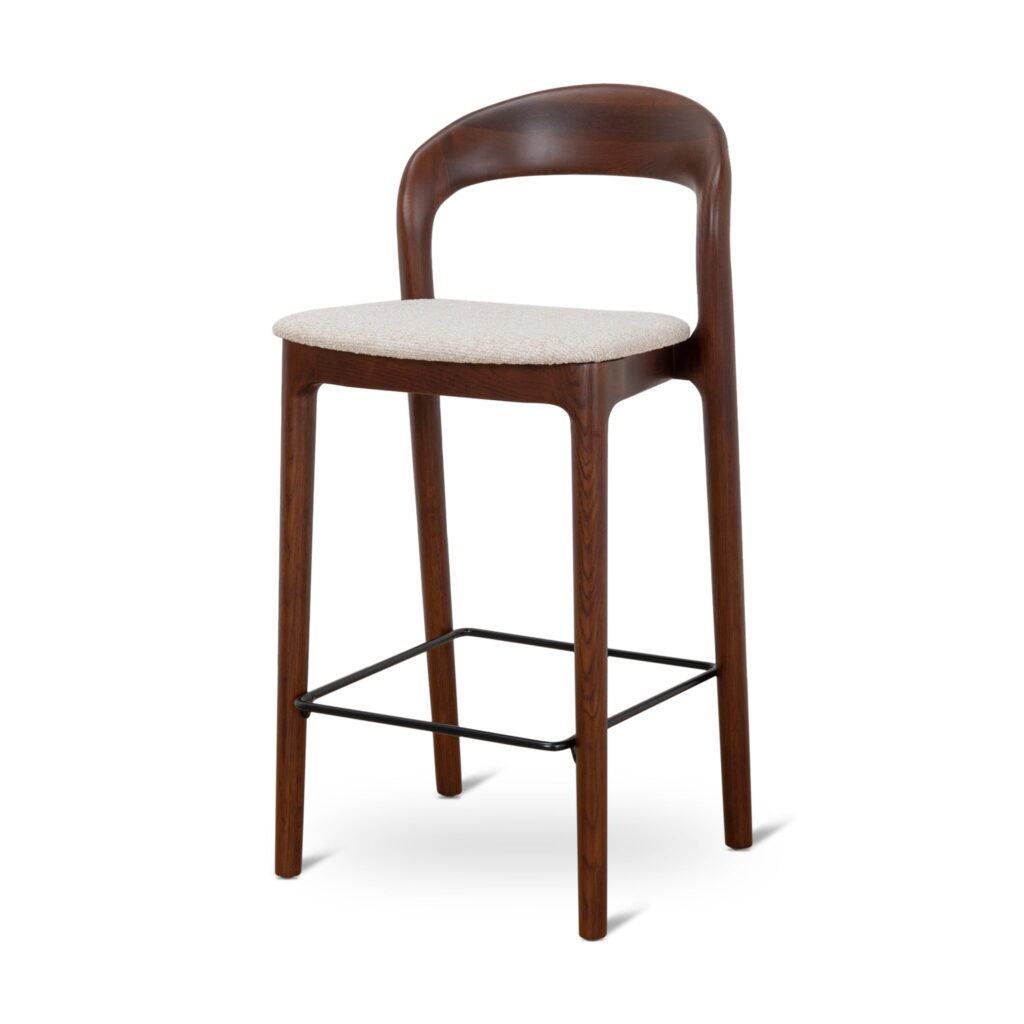 Lovan Dark Brown & Beige Bar Stools Set - Elegant Durable