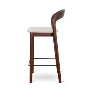 Lovan Dark Brown & Beige Bar Stool Pair – Modern, Durable, Comfortable