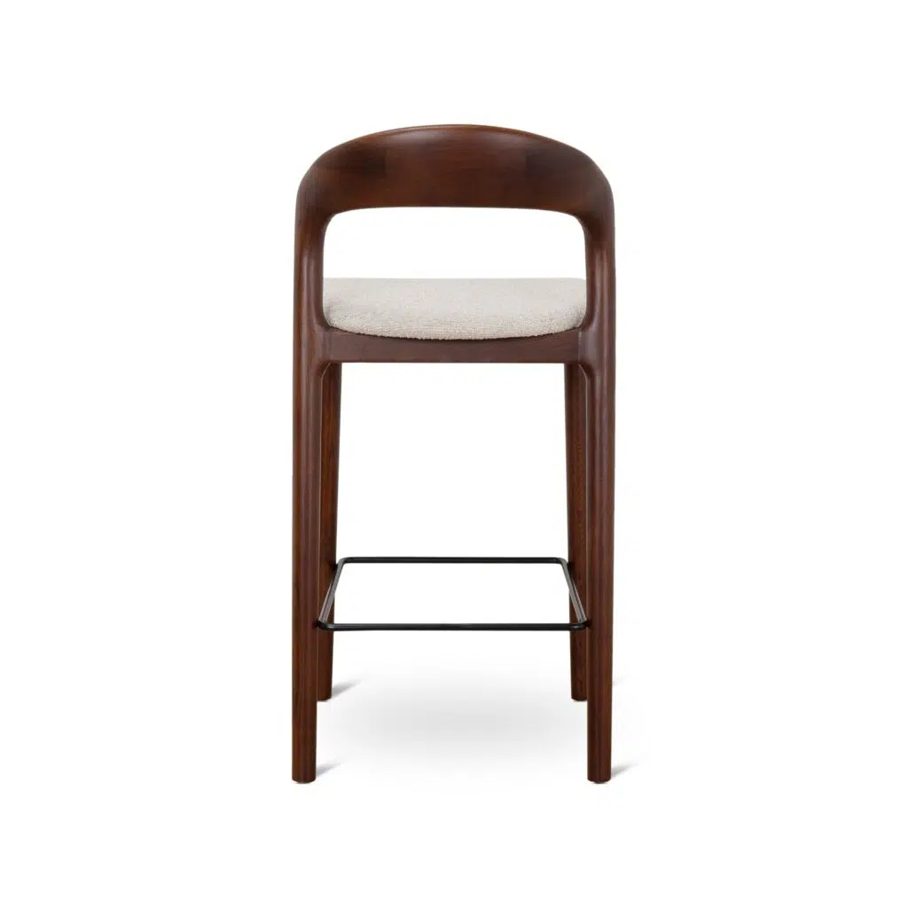 Lovan 65cm Dark Brown & Beige Bar Stool Set of 2 for Kitchen Bar Use