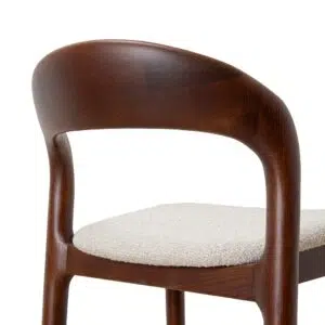 Lovan 65cm Dark Brown & Beige Bar Stool Set for Elegant Dining & Bar