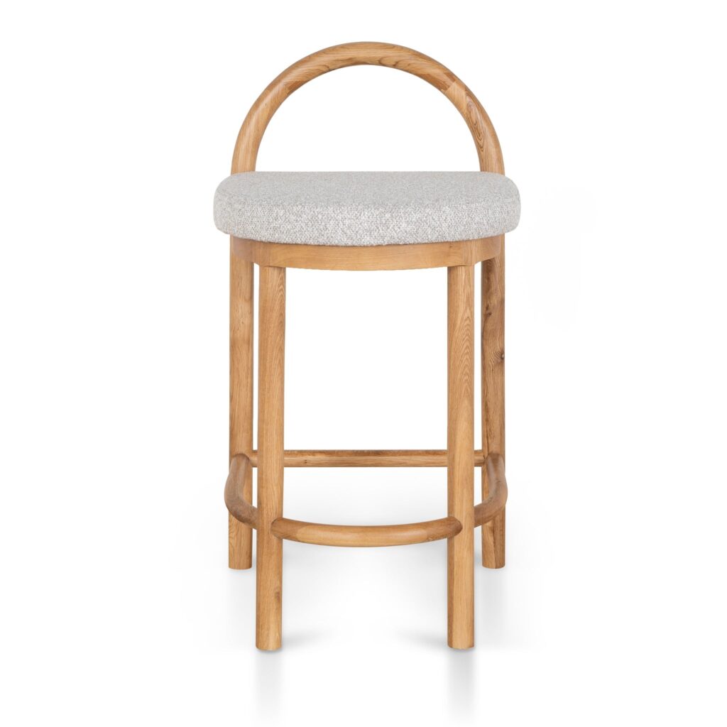 Milo 66cm Clay Grey Bar Stool - Ergonomic Modern Comfortable Seating