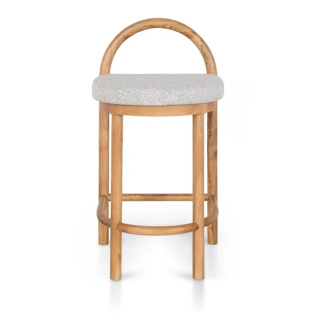 Milo 66cm Clay Grey Bar Stool - Ergonomic Modern Comfortable Seating