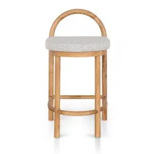 Milo 66cm Clay Grey Bar Stool - Ergonomic Modern Comfortable Seating