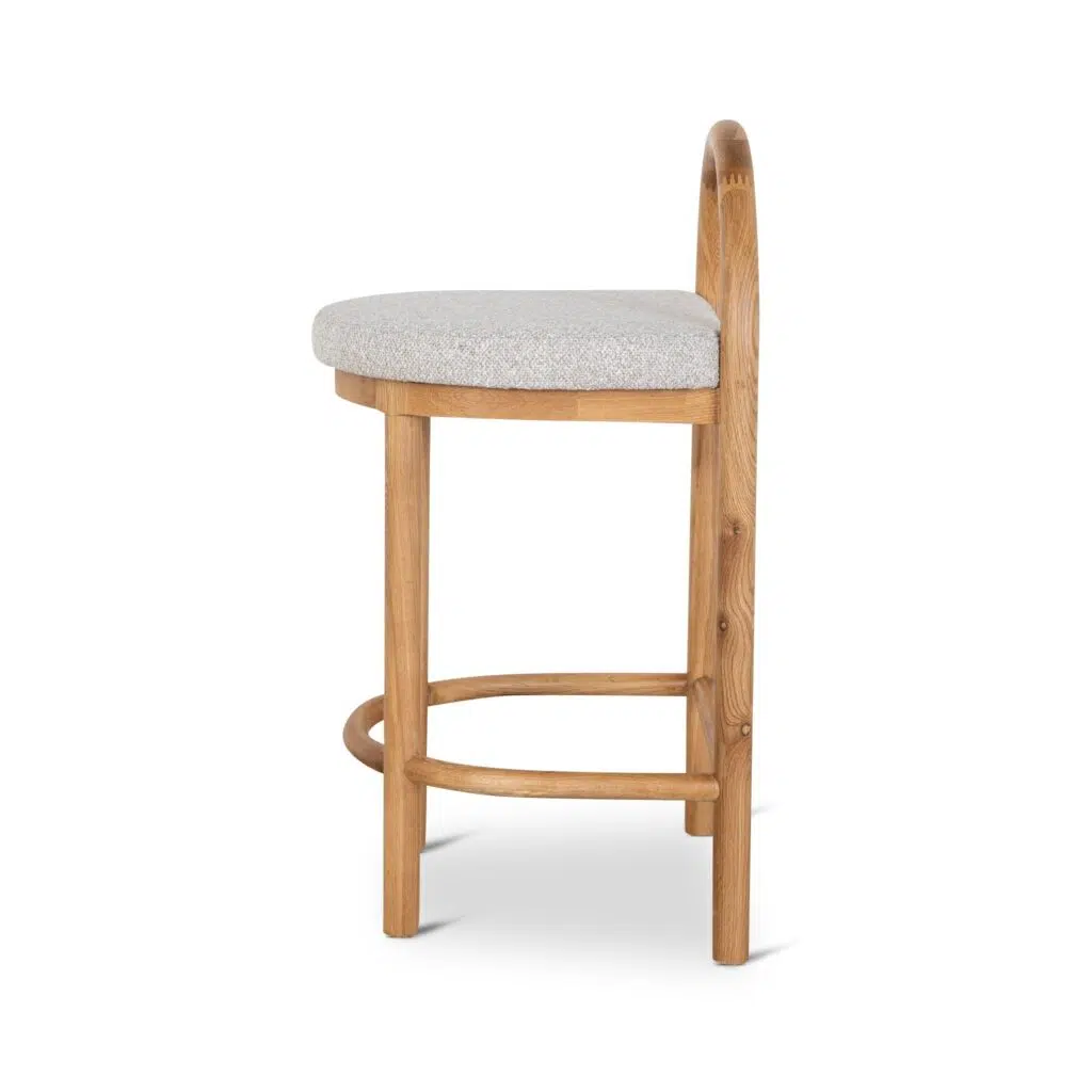 Milo 66cm Clay Grey Bar Stool - Elegant Modern Design