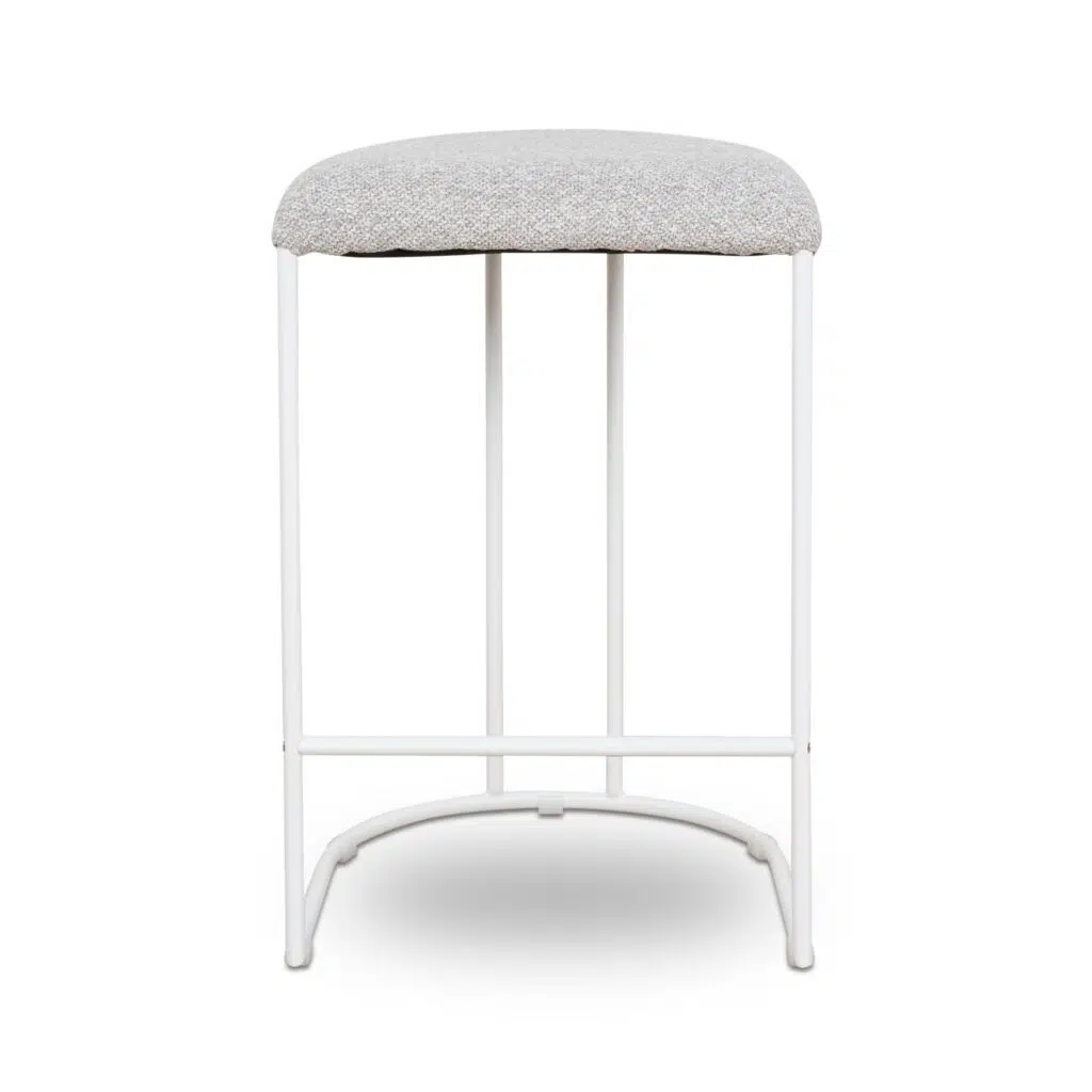Milo 65cm White & Clay Grey Bar Stool Set – Durable Ergonomic Design