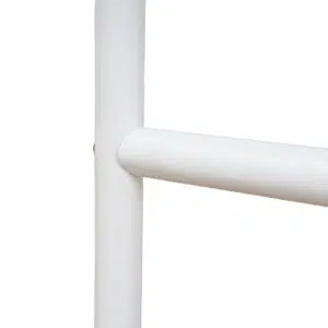 Milo White Metal Frame & Clay Grey Bar Stool Set