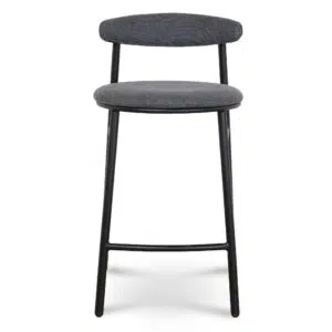 Quira 65cm Bar Stool - Modern Design, Slate Charcoal, Durable Steel Frame
