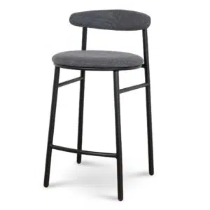 Quira 65cm Bar Stool Set – Slate Charcoal, Modern, Durable