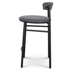 Quira 65cm Bar Stool Set of 2 - Slate Charcoal Modern Durable Comfortable