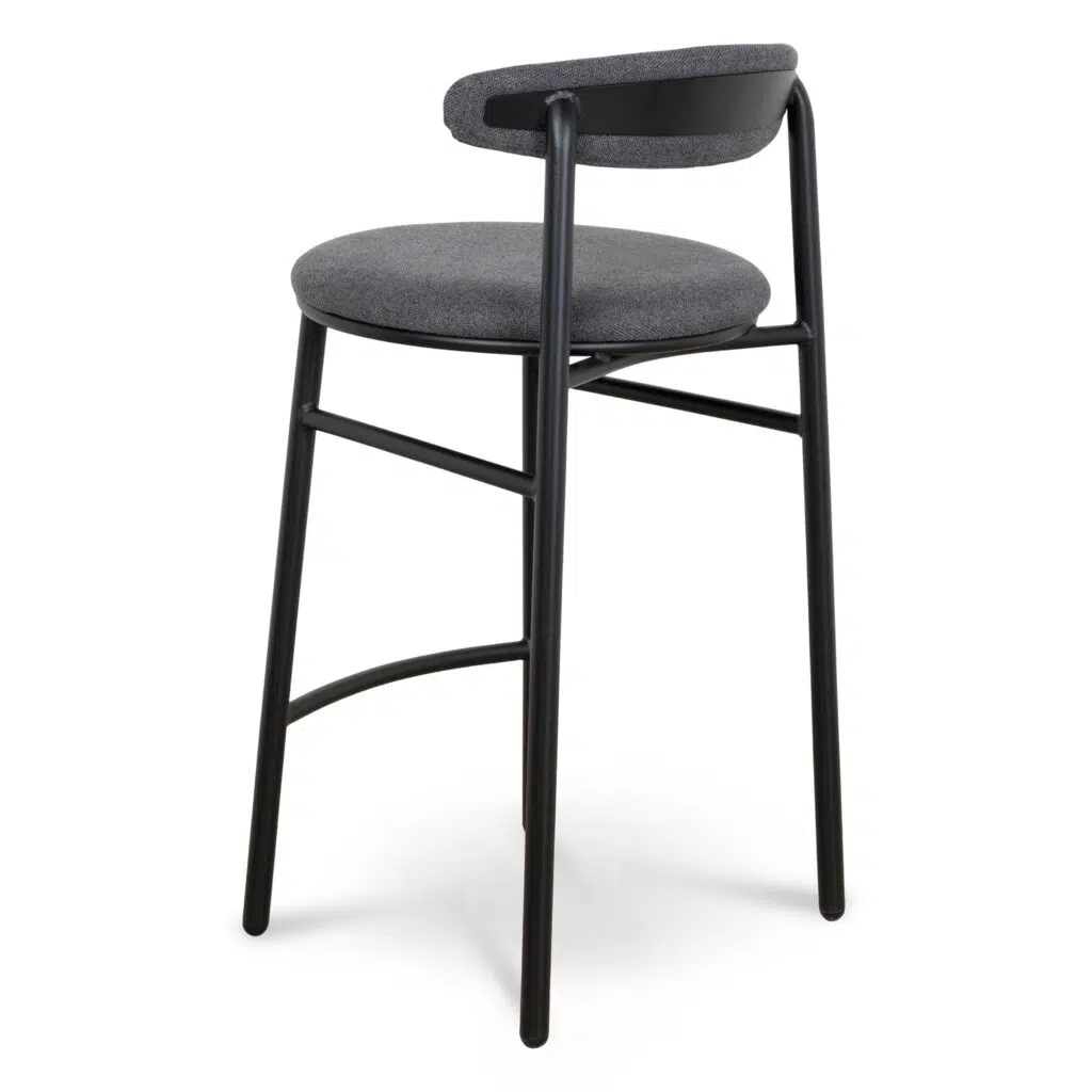 Quira 65cm Bar Stool Set of 2 – Slate Charcoal Modern Durable Kitchen