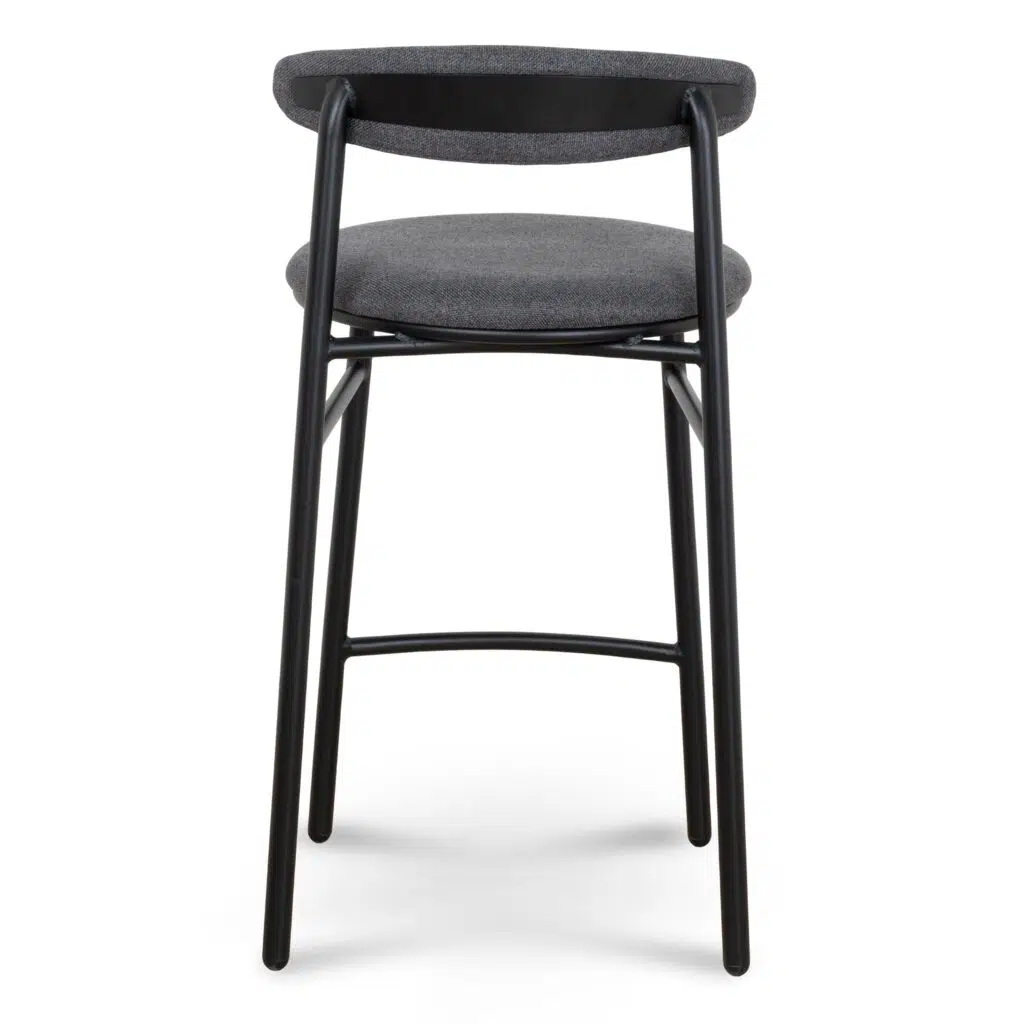 Quira 65cm Bar Stool Set of 2 - Slate Charcoal Modern Durable Design