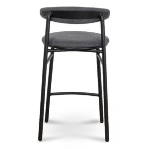 Quira 65cm Bar Stool Set of 2 - Slate Charcoal Modern Durable Design