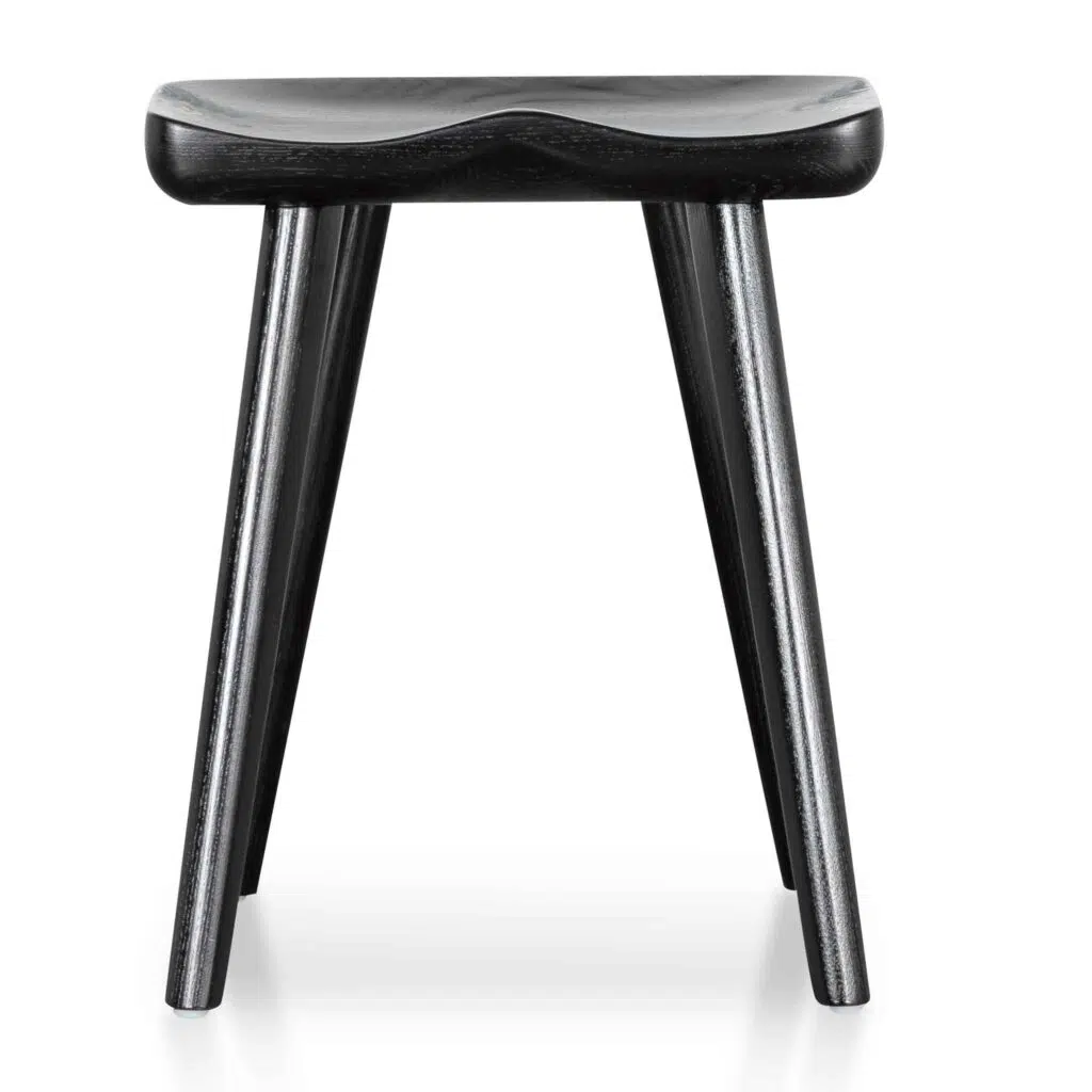 Pilo Black Barstool Set of 2 – Solid Wood Ergonomic Design