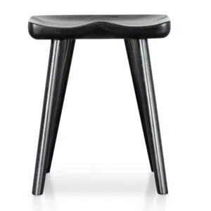 Pilo Black Barstool Set of 2 – Solid Wood Ergonomic Design