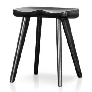 Pilo 45cm Black Barstool Set of 2 Solid Wood Modern Home