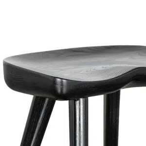 Pilo 45cm Black Barstool Set of 2 Modern Home Bar