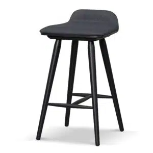 Charcoal Black Wooden Bar Stool – Durable Modern Design