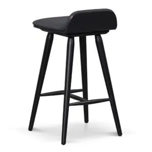Charcoal Black Wooden Bar Stool – Durable Design