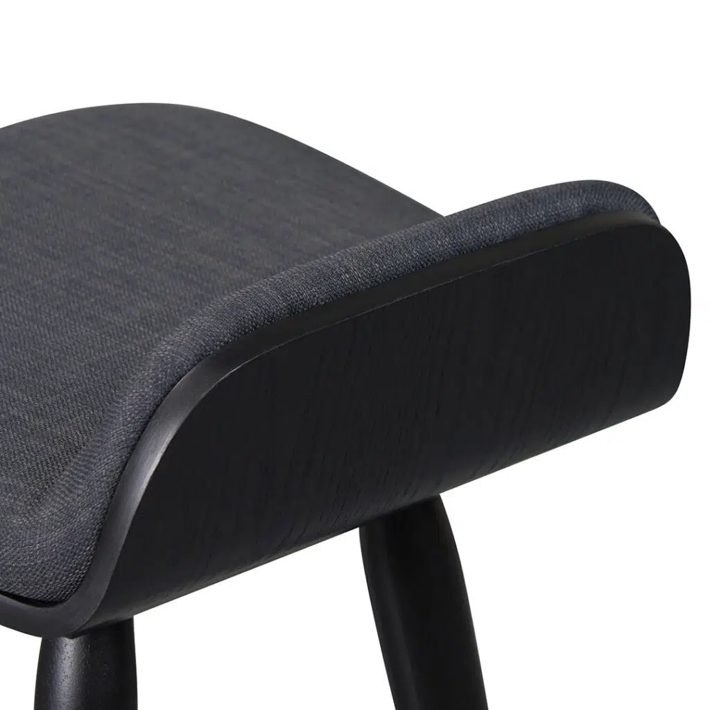 Charcoal Black Wooden Bar Stool – Durable & Ergonomic Design
