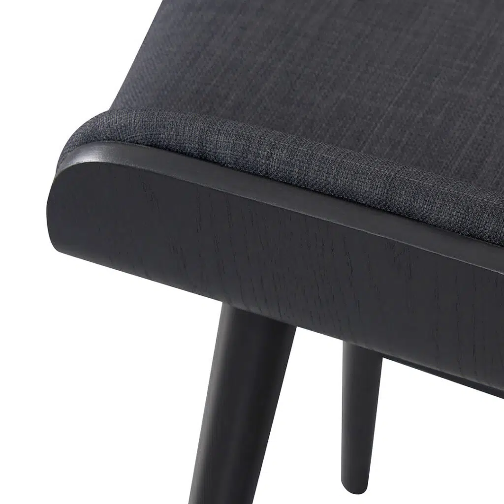 Tuno 65cm Charcoal Black Wooden Bar Stool