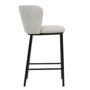 Coastal Light Grey Bar Stool Set of 2 Modern Design