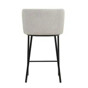 Delya 65cm Bar Stool Coastal Light Grey Set of 2 Ergonomic Durable Modern Design