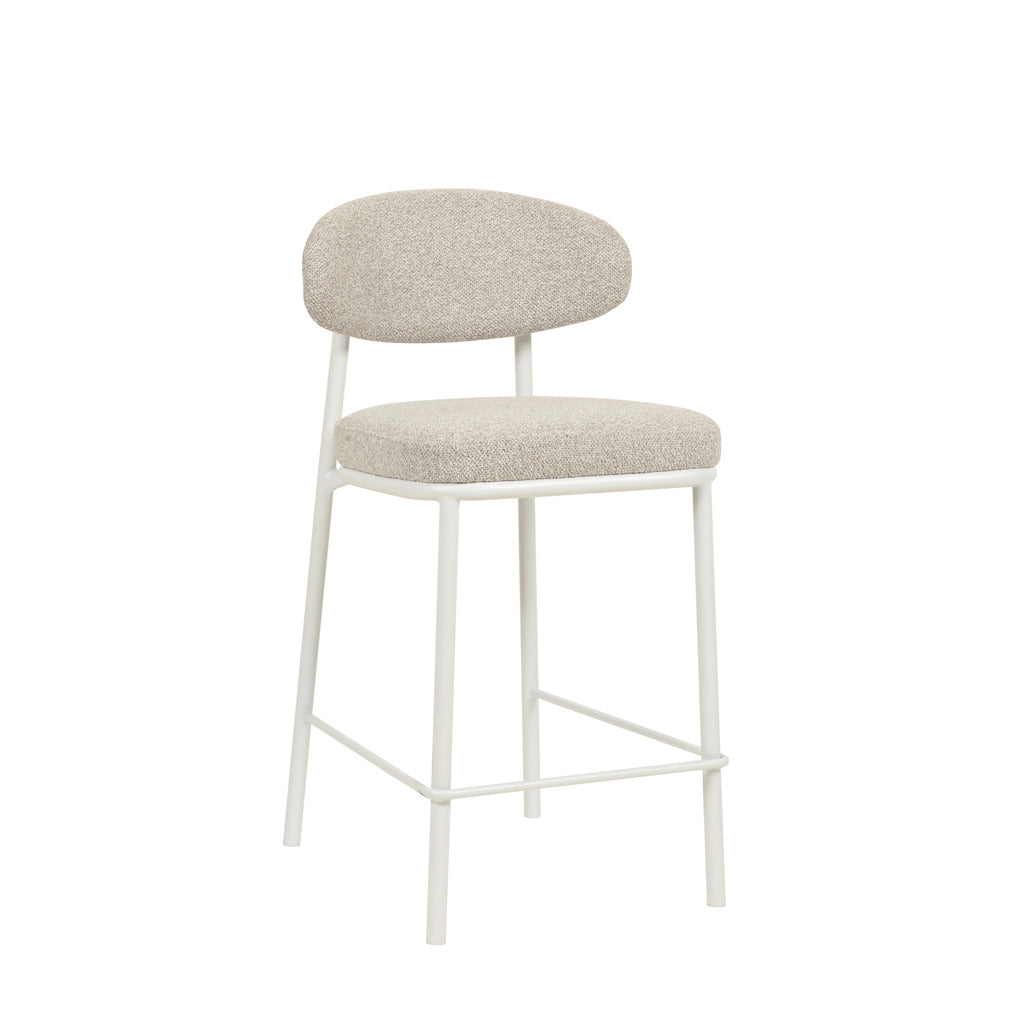 Elvin 65cm White Bar Stool – Clay Grey Set of 2 Commercial Use