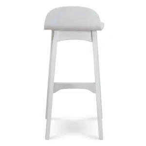 Aiden 65cm White Bar Stool - Modern Minimalist Design