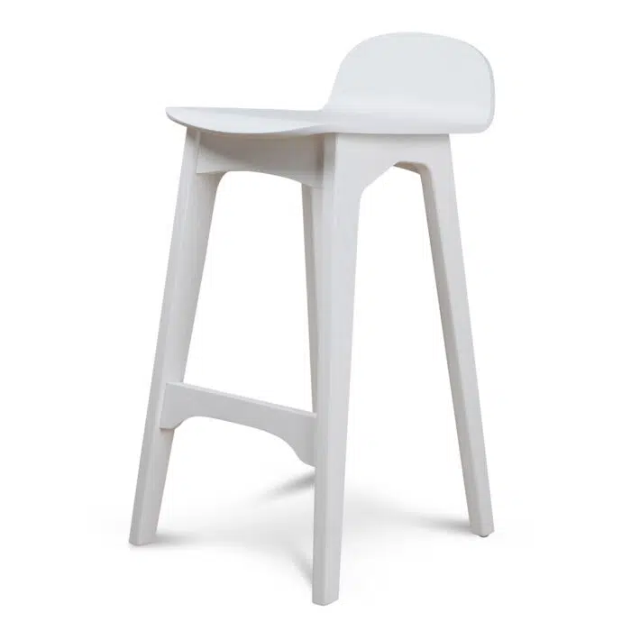 Aiden 65cm Bar Stool – Full White