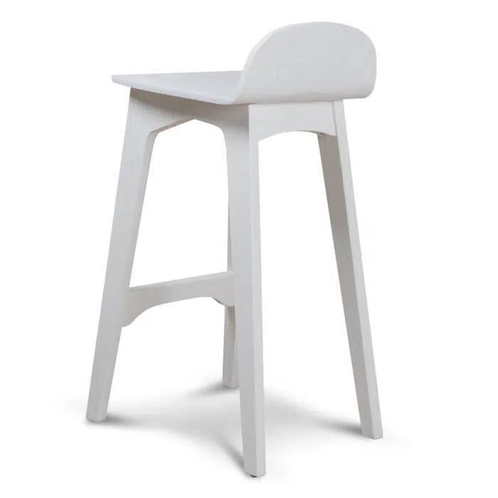 Aiden 65cm Bar Stool – Full White