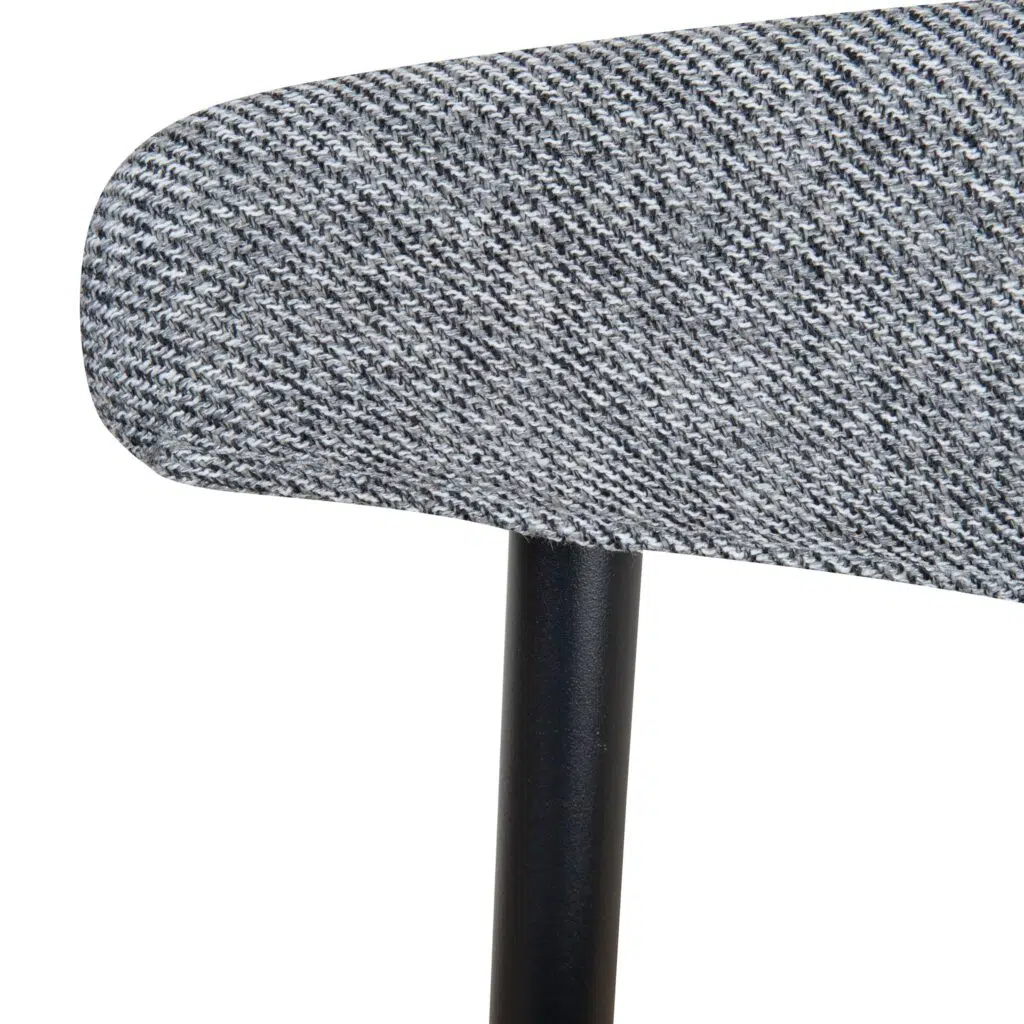 Lava Grey Milo Bar Stool Set of 2 - Durable Upholstered Kitchen Seating