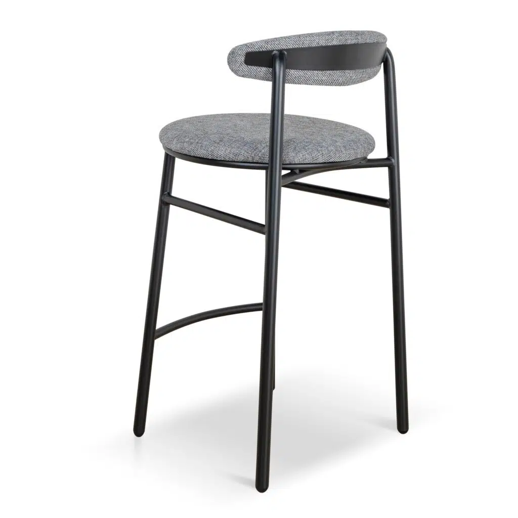 Lava Grey Milo Bar Stool Set 2, Modern Comfortable Kitchen Seating