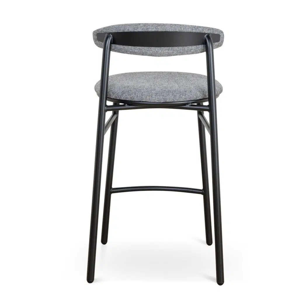 Modern Lava Grey Bar Stool Set of 2 - Comfortable & Durable Kitchen Seating