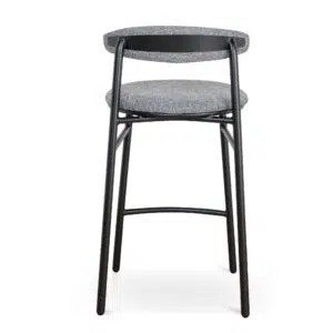 Modern Lava Grey Bar Stool Set of 2 - Comfortable & Durable Kitchen Seating